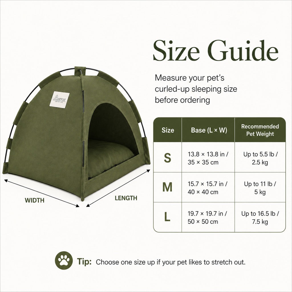 Cozy Foldable Cat Tent Bed for Apartment Naps | Breathable Hideaway with Removable Cushion