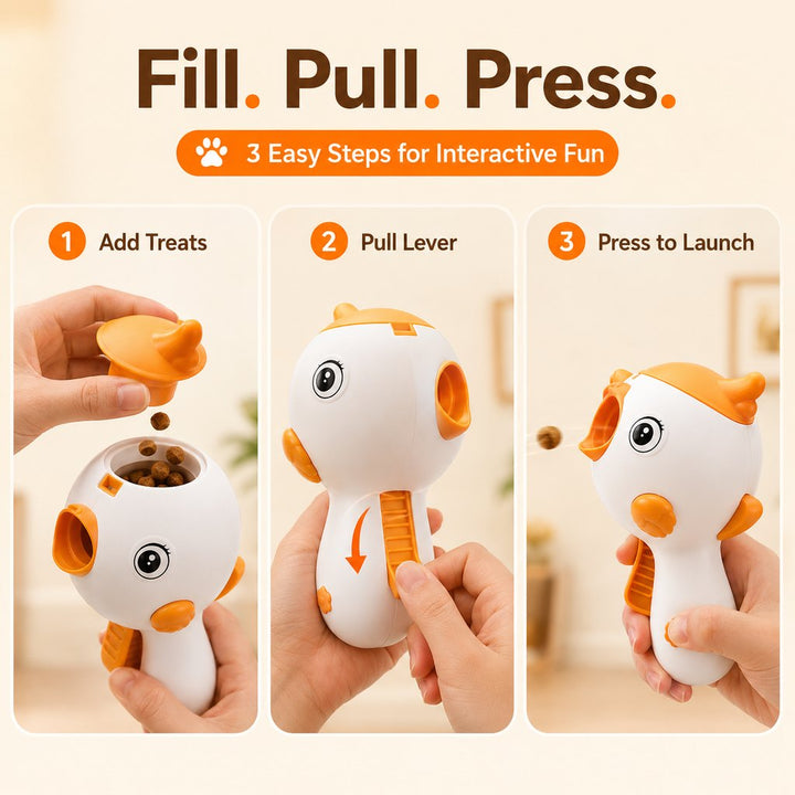 Interactive Cat Treat Launcher Toy with Laser