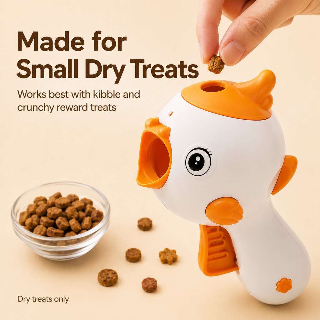 Interactive Cat Treat Launcher Toy with Laser
