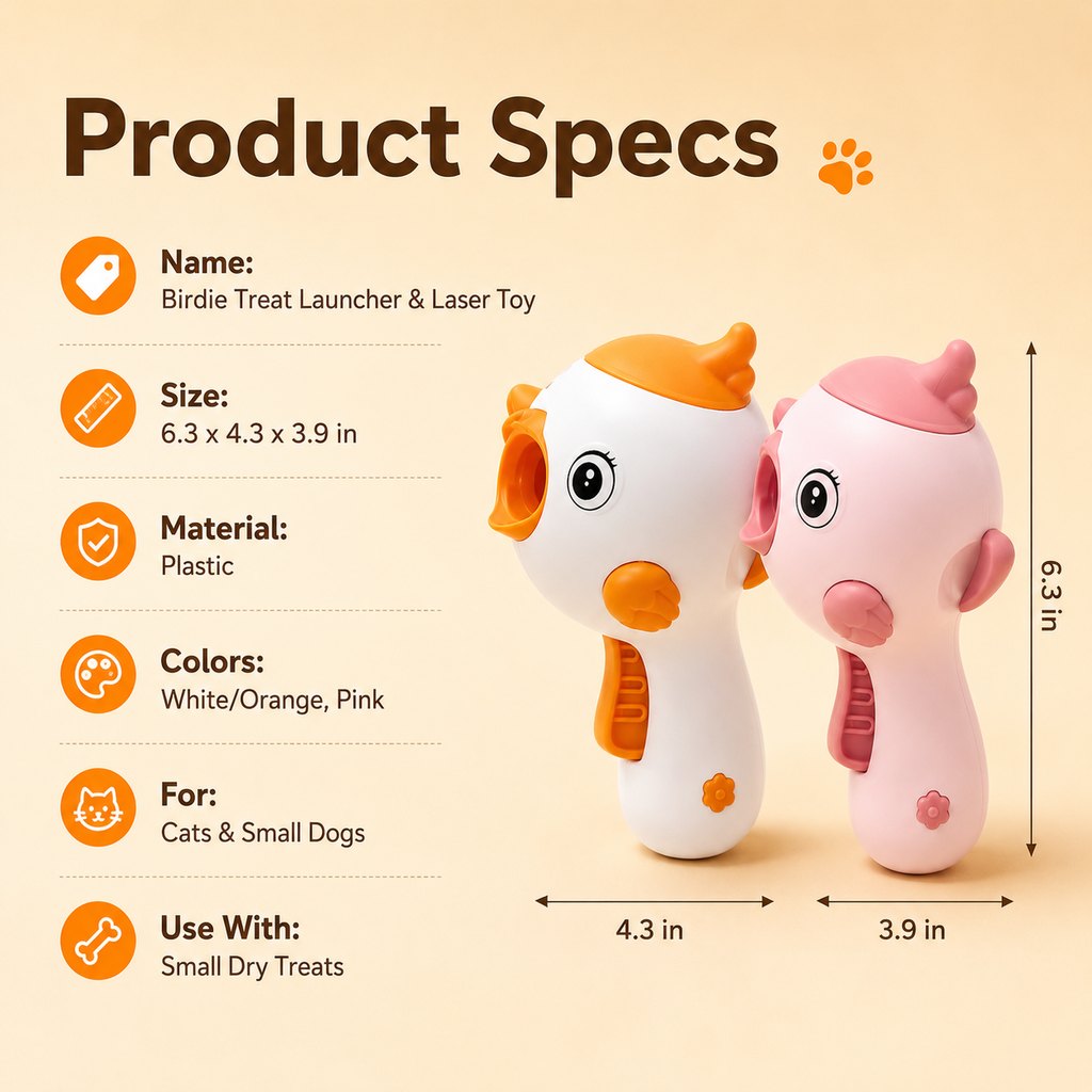 Interactive Cat Treat Launcher Toy with Laser