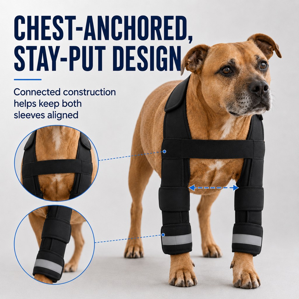 Dog Double Front Leg Support Brace for Unsteady Walking