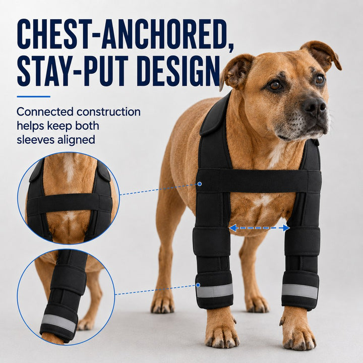 Dog Double Front Leg Support Brace for Unsteady Walking