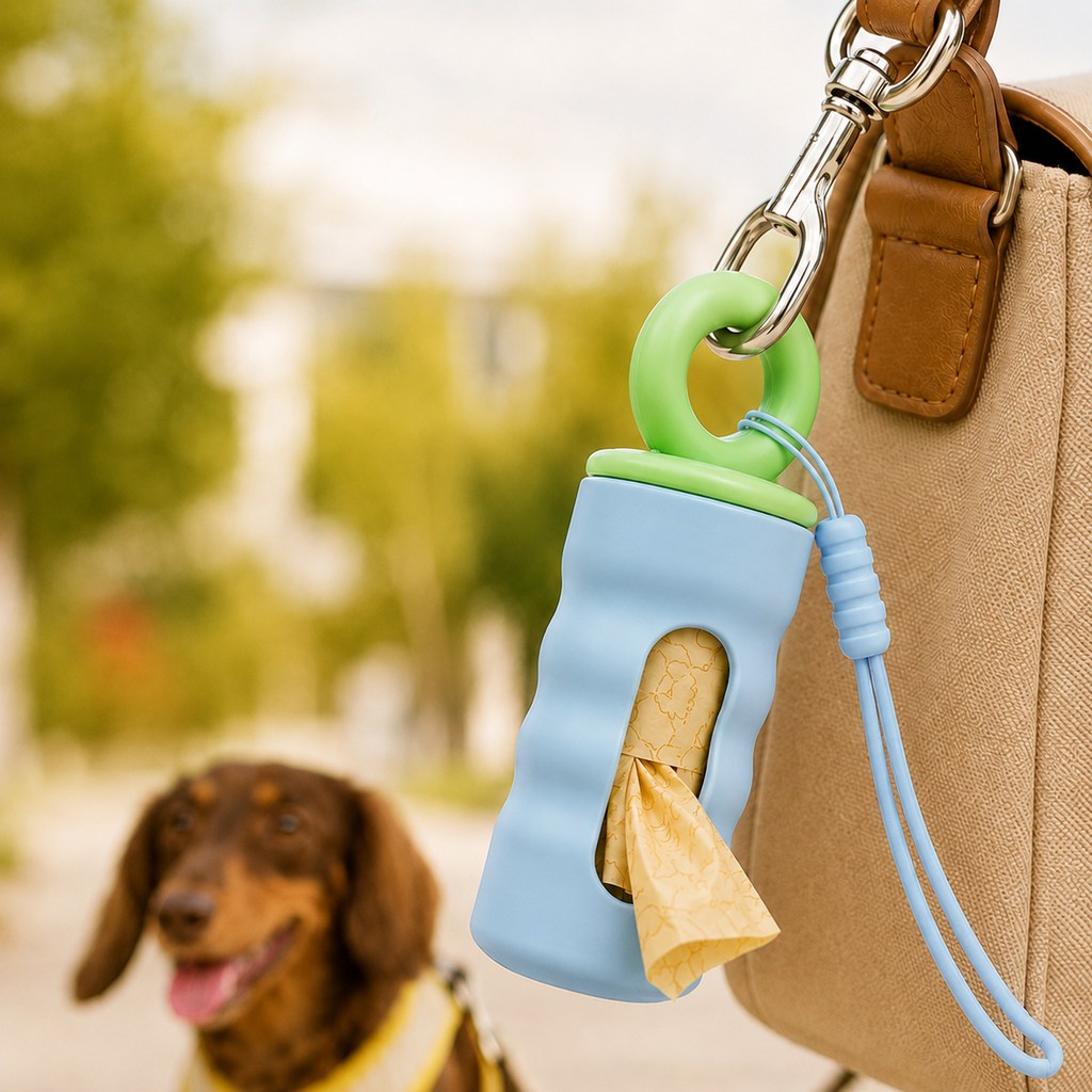 Clip-On Dog Poop Bag Dispenser for Daily Walks