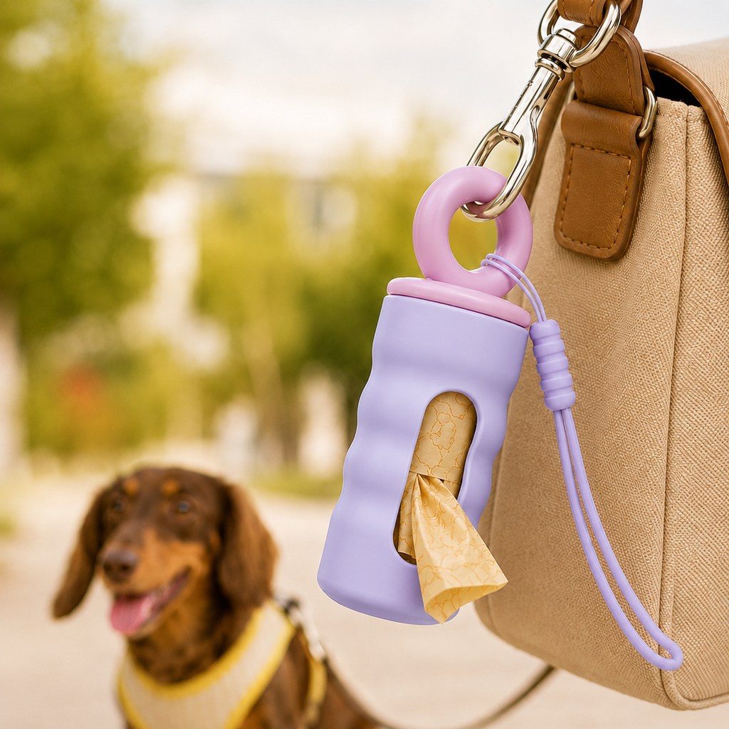Clip-On Dog Poop Bag Dispenser for Daily Walks