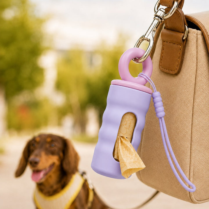 Clip-On Dog Poop Bag Dispenser for Daily Walks