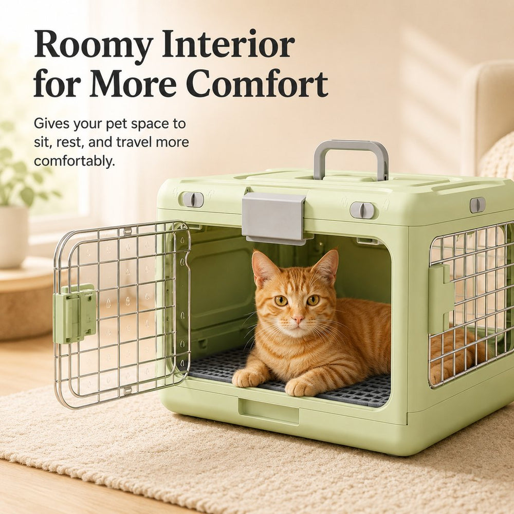 Collapsible Pet Travel Carrier for Vet Visits & Road Trips