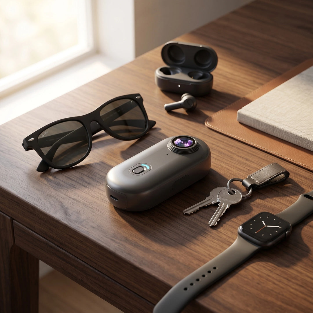 Compact 4K Wearable Action Camera with 128GB Storage and Wide Angle Lens