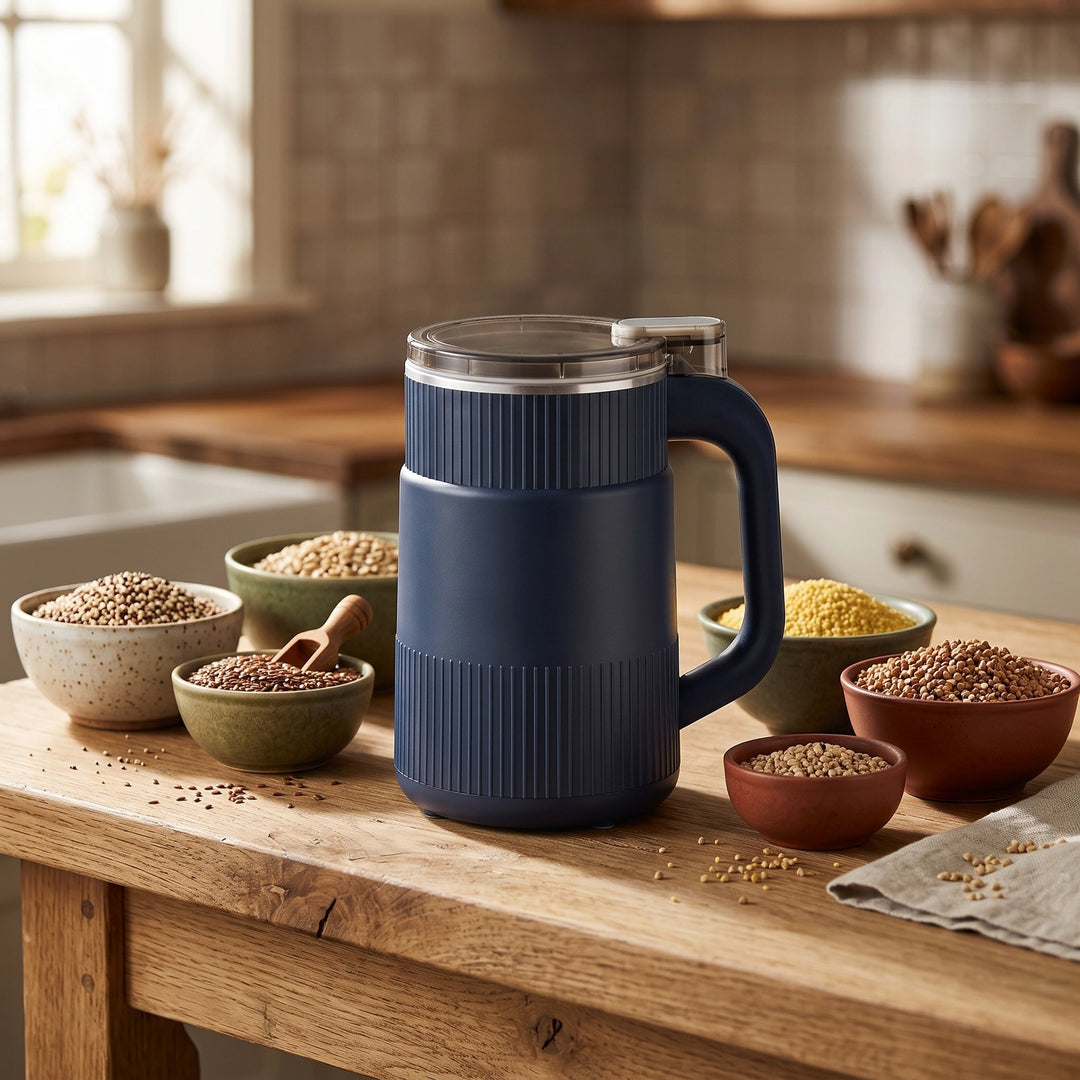 Compact Electric Grain Mill for Fresh Flour from Grains Seeds and Cereals
