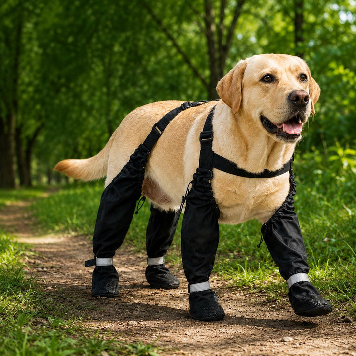 4-in-1 Connected Dog Boots for Rainy Walks