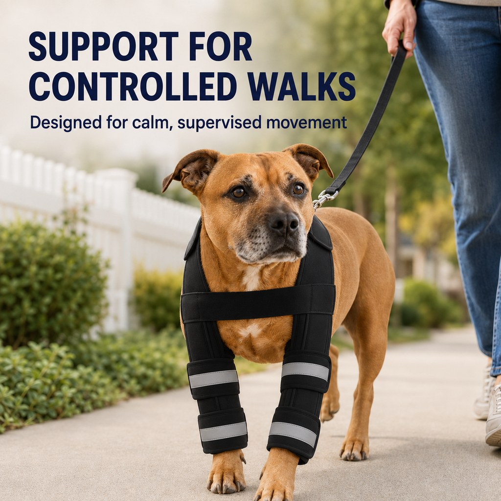 Dog Double Front Leg Support Brace for Unsteady Walking