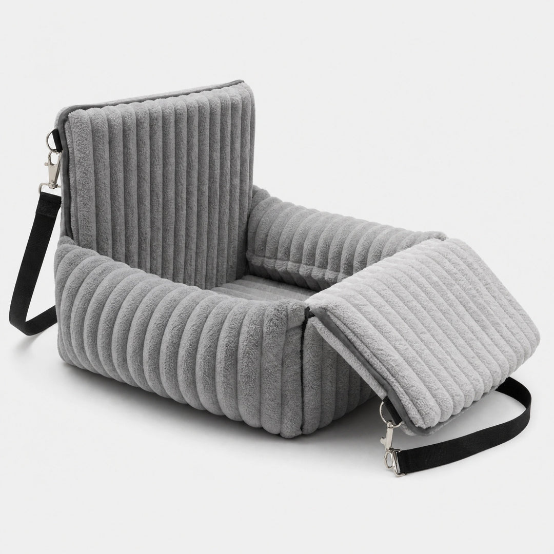 Cosy Dog Car Seat with Elevated Design and Secure Attachment