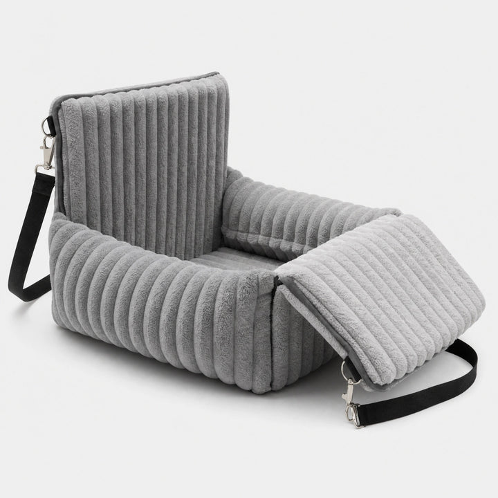 Cosy Dog Car Seat with Elevated Design and Secure Attachment
