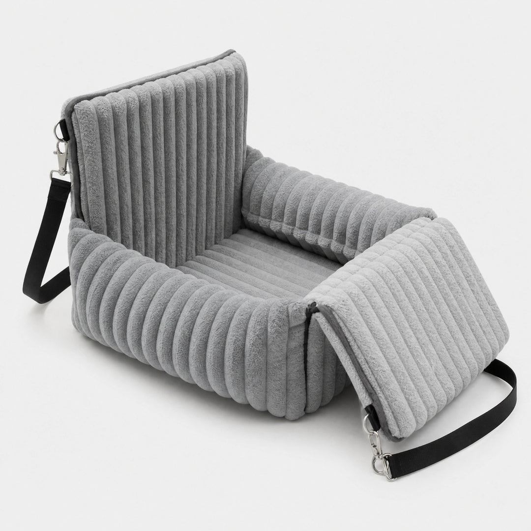 Cosy Dog Car Seat with Elevated Design and Secure Attachment