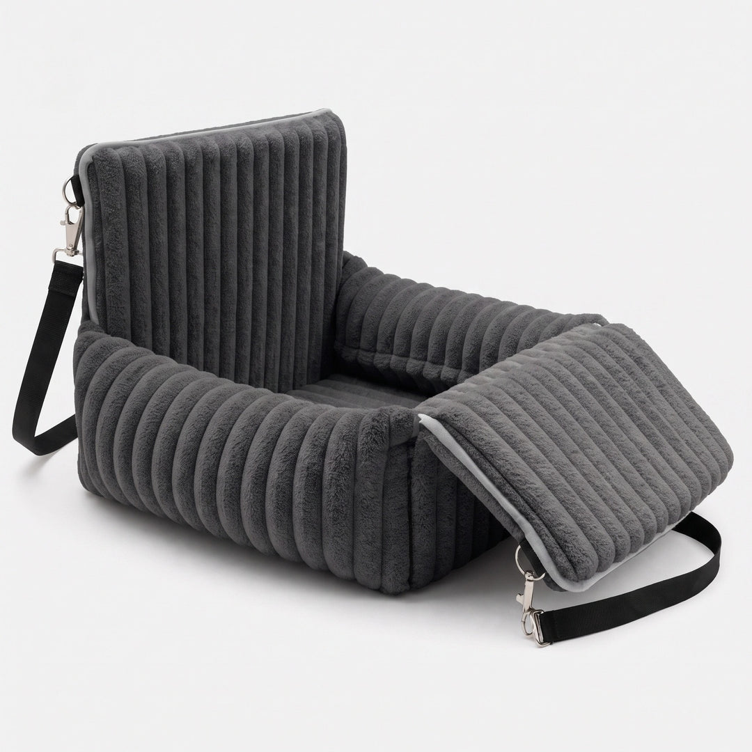 Cosy Dog Car Seat with Elevated Design and Secure Attachment