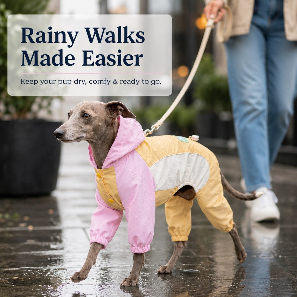 Waterproof Dog Rain Suit for Rainy Walks | Full-Body Mud & Splash Protection