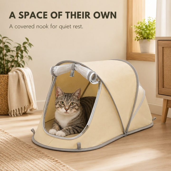 Portable Foldable Pet Tent for Cats & Small Dogs