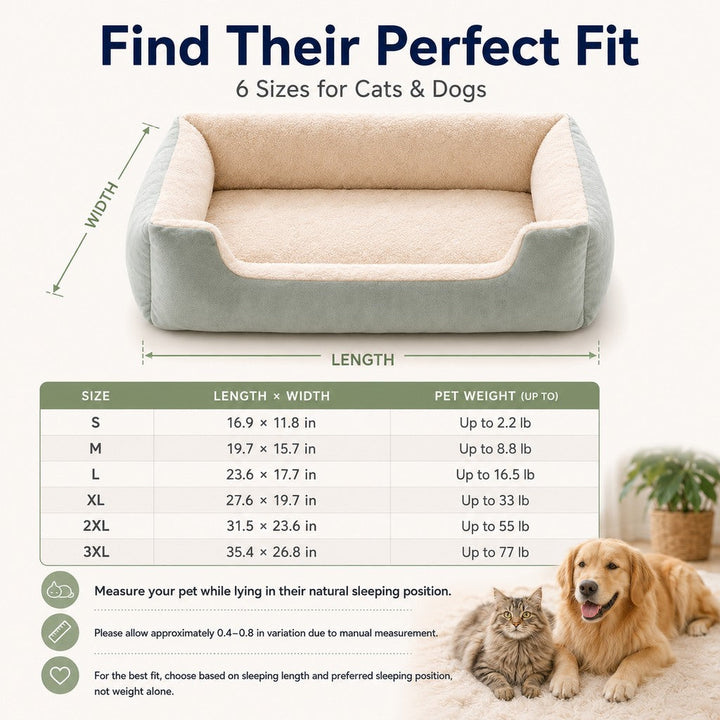 Cozy Plush Bolster Pet Bed for Cats & Dogs | Warm Raised-Side Bed with Easy Step-In Entry