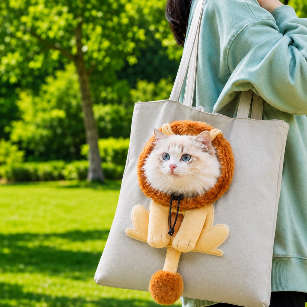 Head-Out Cat Carrier Tote for Walks & Vet Visits
