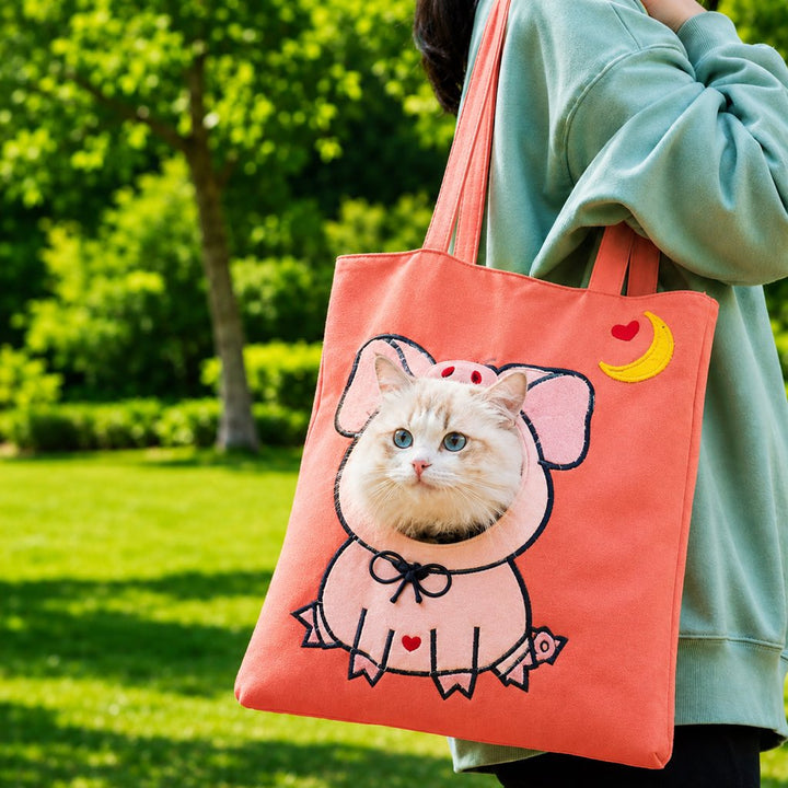Head-Out Cat Carrier Tote for Walks & Vet Visits
