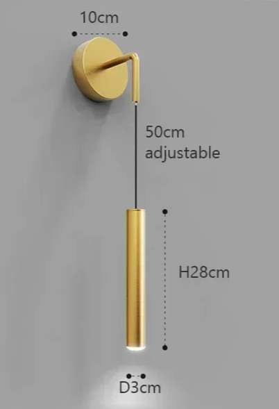 Modern Aluminium LED Wall Light – Minimalist Bedside Reading Sconce |