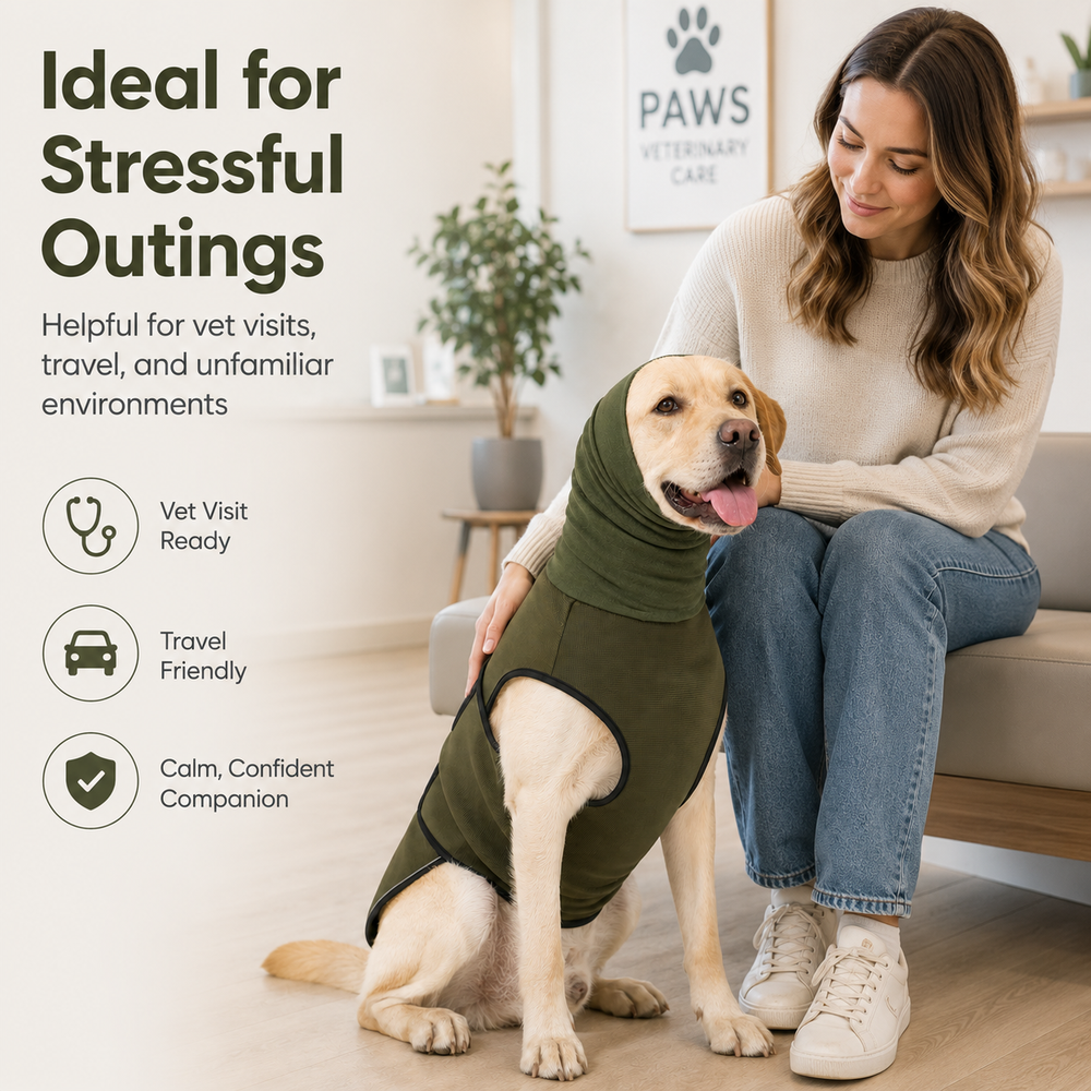 Dog Calming Shirt for Fireworks & Thunderstorms