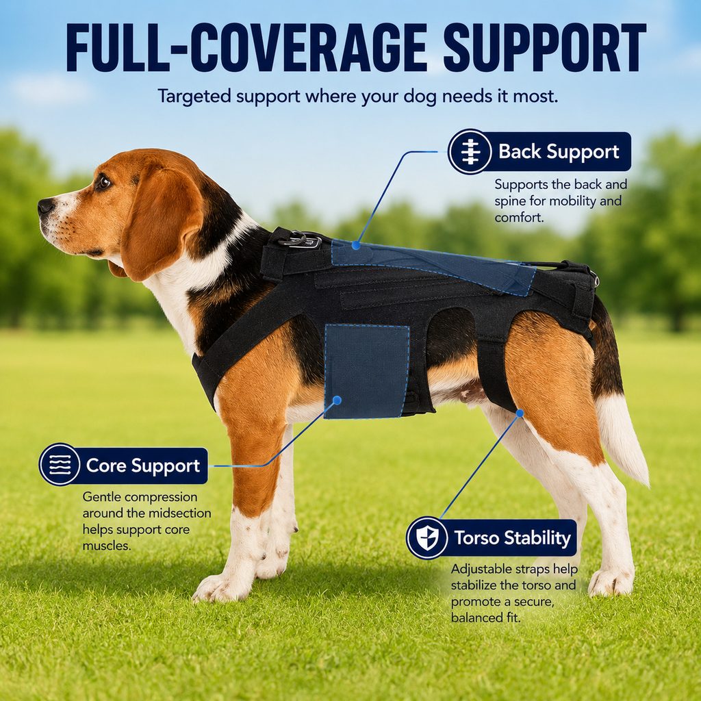 Dog Back Support Brace for Senior & Recovering Dogs