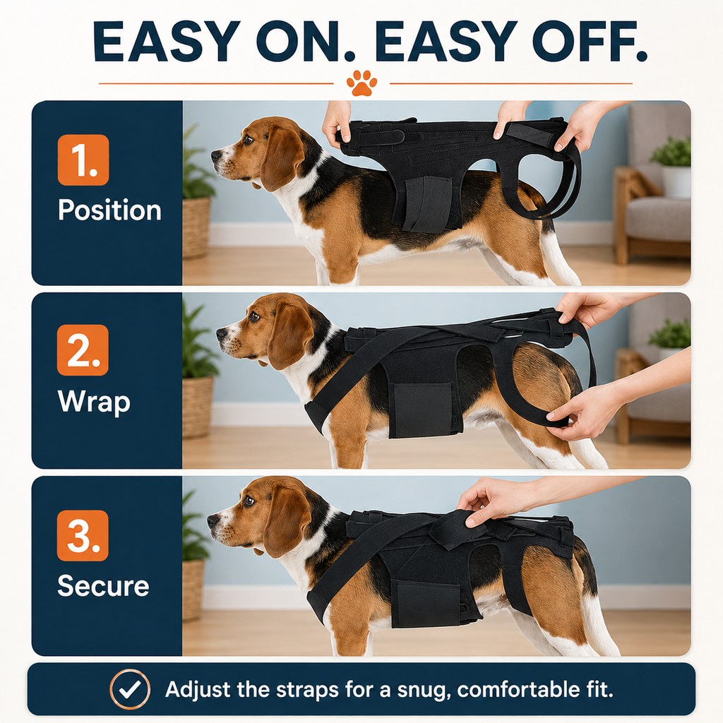Dog Back Support Brace for Senior & Recovering Dogs