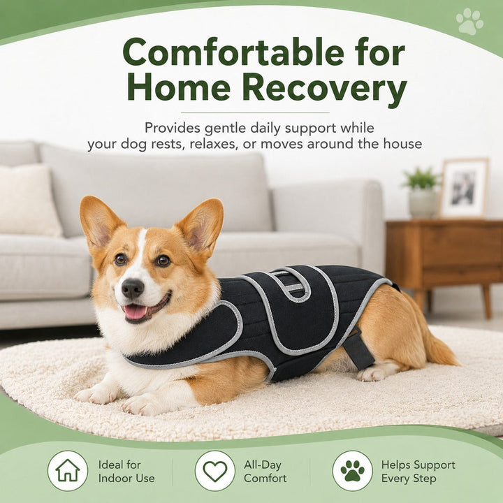 Dog Back Support Vest for Daily Walks & Home Recovery