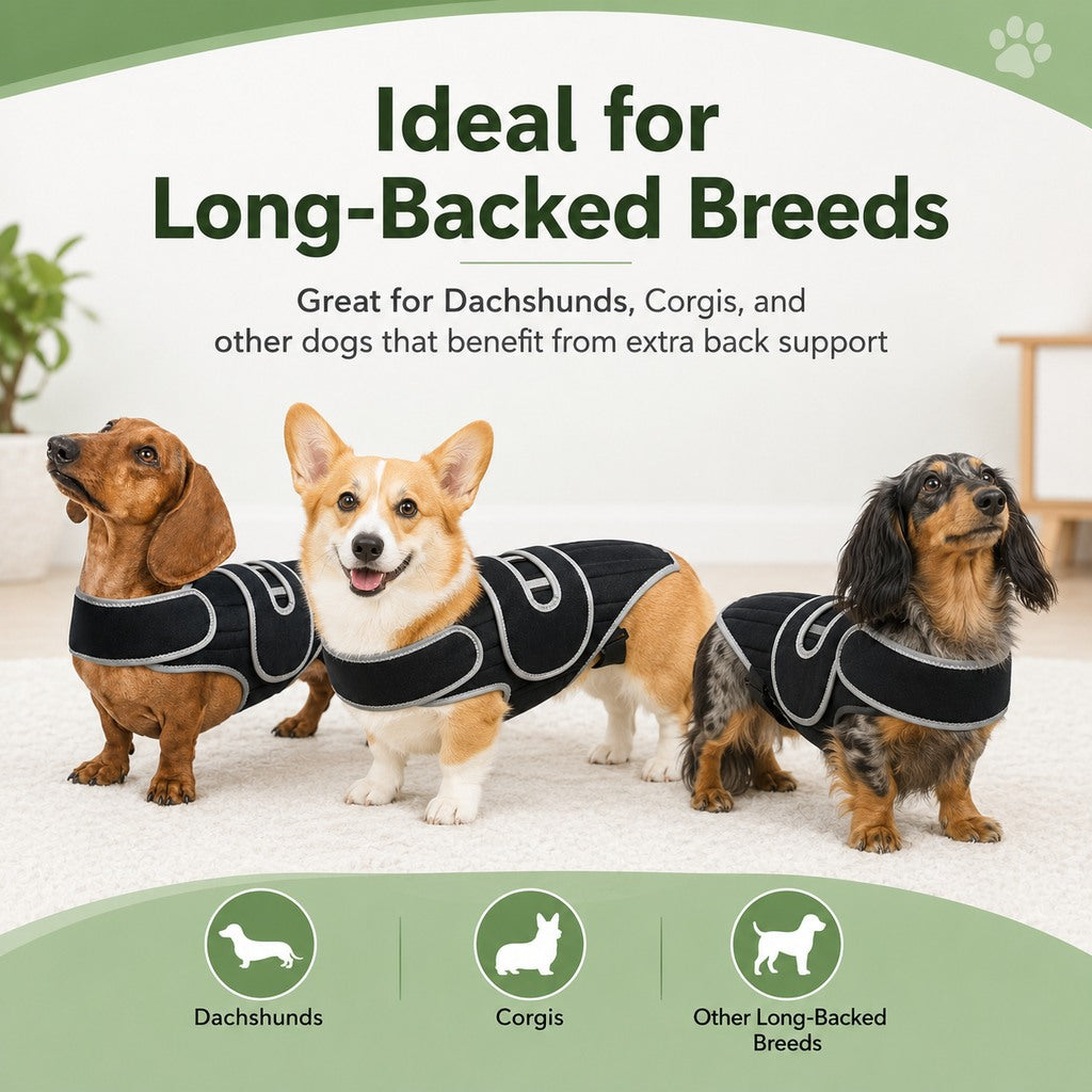 Dog Back Support Vest for Daily Walks & Home Recovery