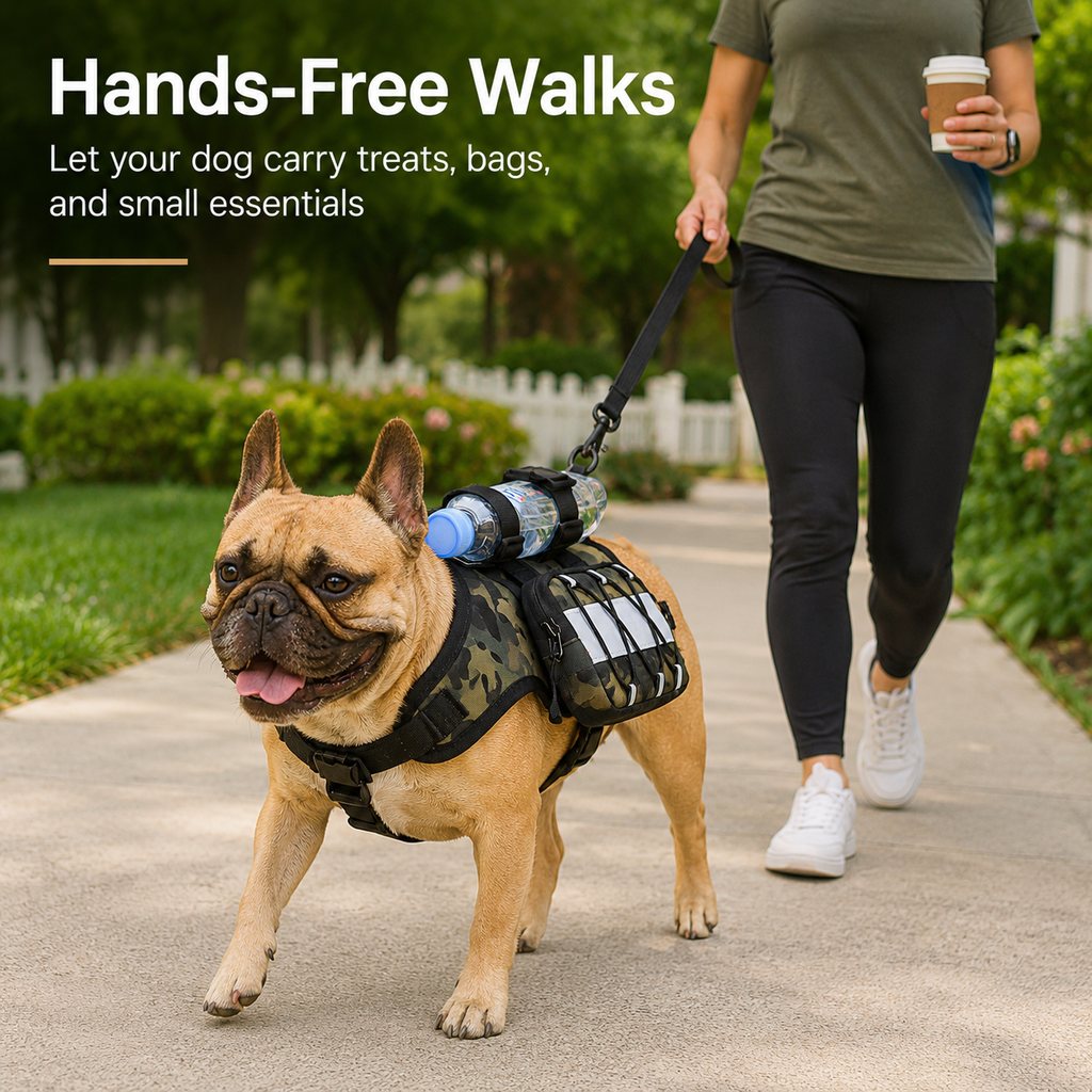 Dog Backpack Harness for Hiking & Daily Walks