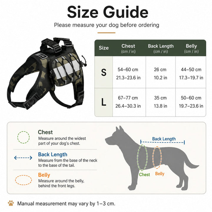 Dog Backpack Harness for Hiking & Daily Walks