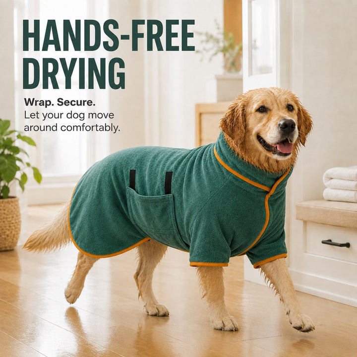 Quick-Dry Microfiber Dog Bathrobe