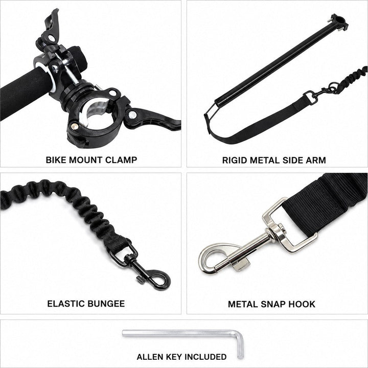 Hands-Free Dog Bike Leash with Shock-Absorbing Bungee
