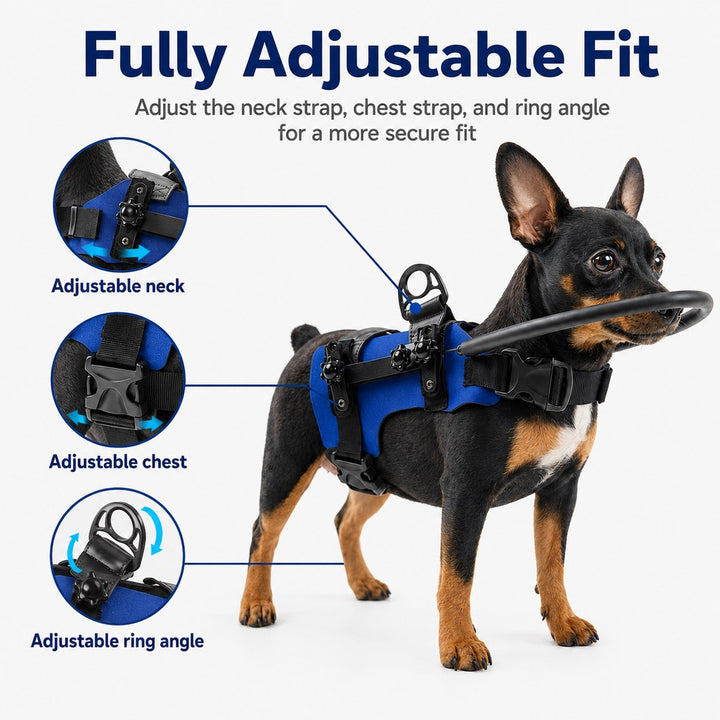 Adjustable Dog Bumper Ring Harness for Safer Home Walking