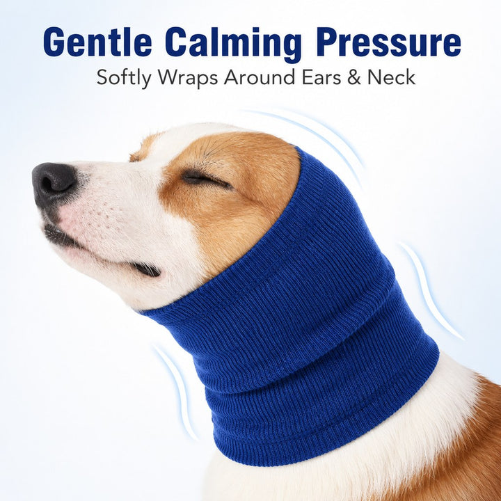 Dog Calming Head Wrap for Thunder, Fireworks & Cold Walks