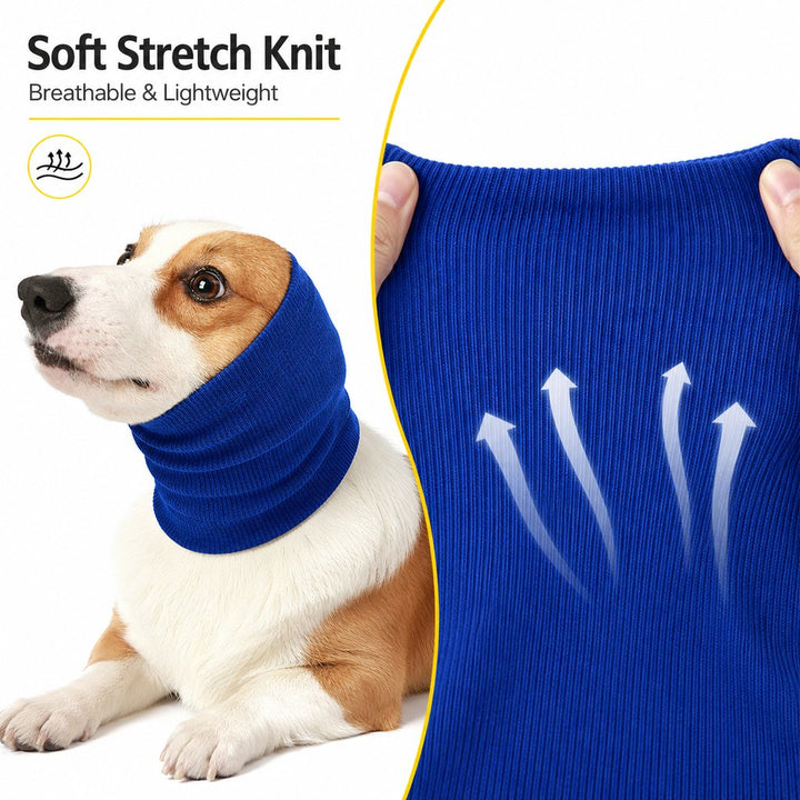 Dog Calming Head Wrap for Thunder, Fireworks & Cold Walks