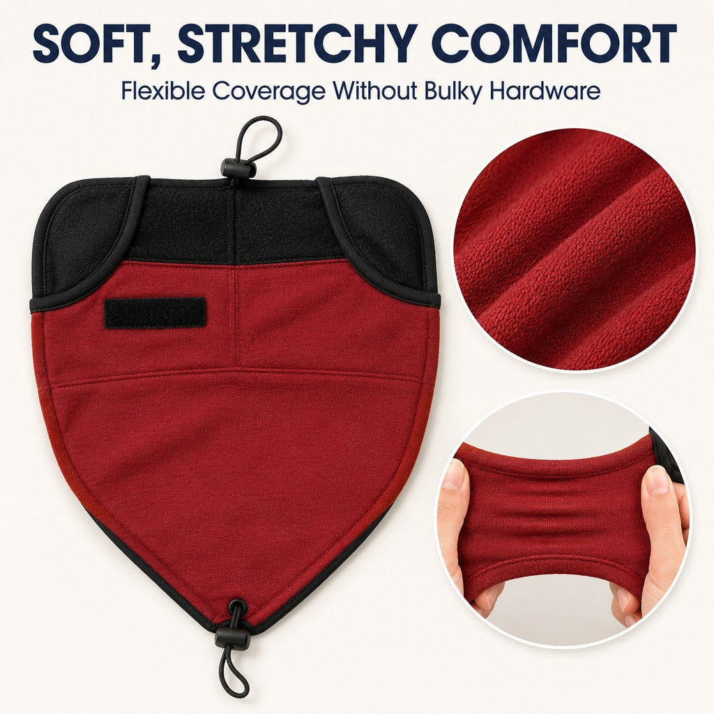 Adjustable Dog Calming Hoodie Ear Wrap for Fireworks, Thunderstorms & Grooming