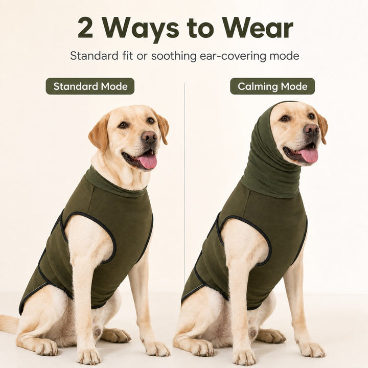 Dog Calming Shirt for Fireworks & Thunderstorms