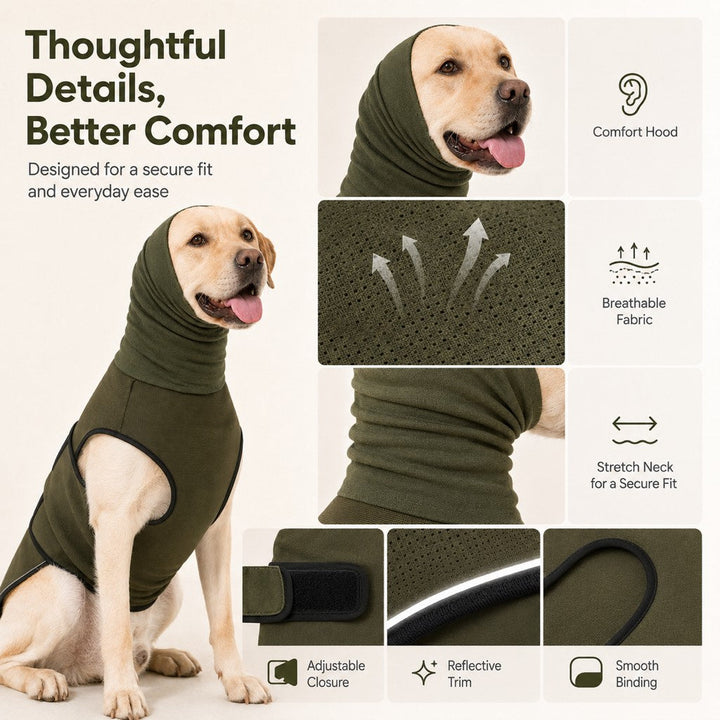 Dog Calming Shirt for Fireworks & Thunderstorms