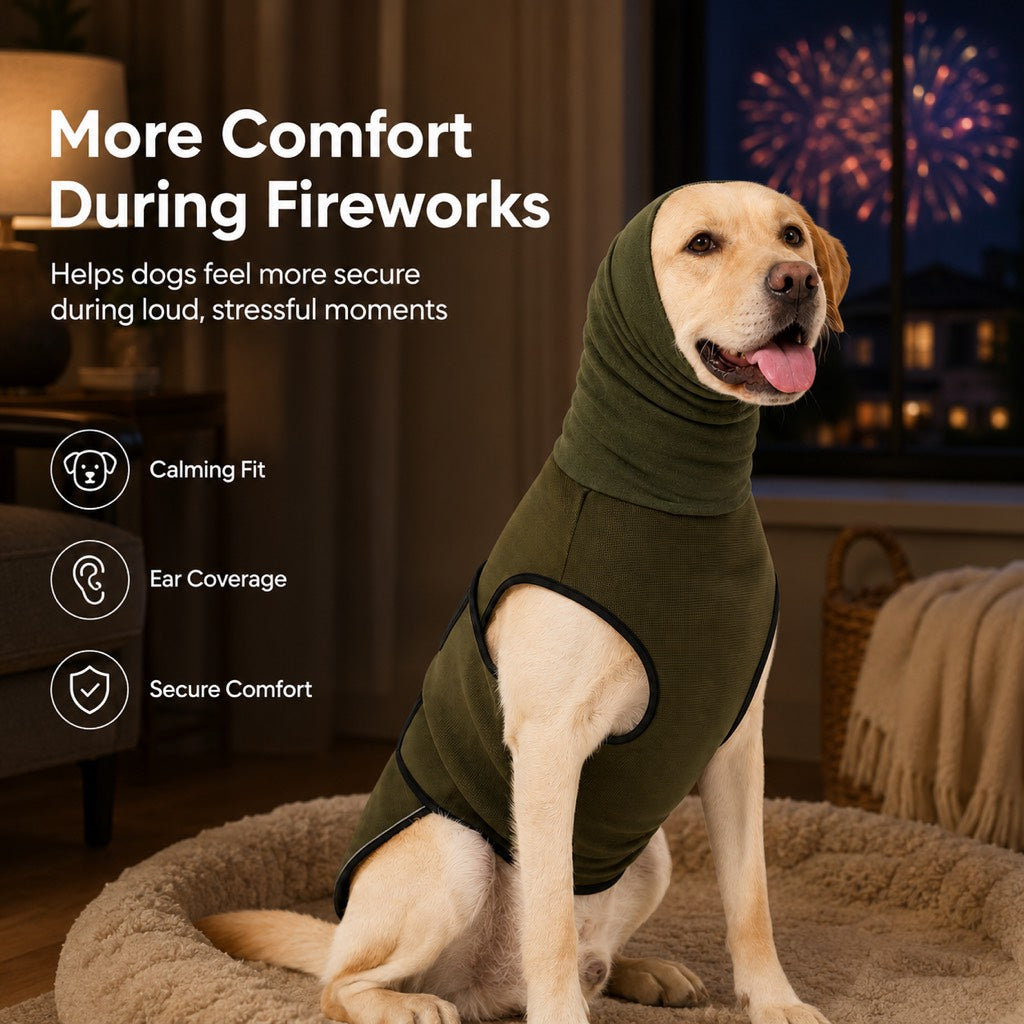 Dog Calming Shirt for Fireworks & Thunderstorms