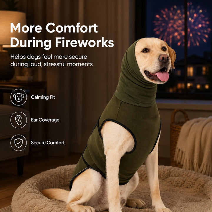 Dog Calming Shirt for Fireworks & Thunderstorms