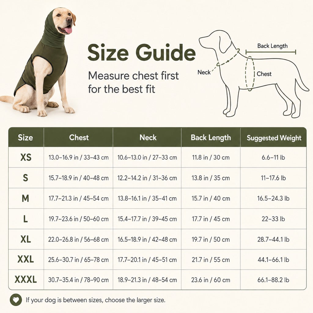 Dog Calming Shirt for Fireworks & Thunderstorms