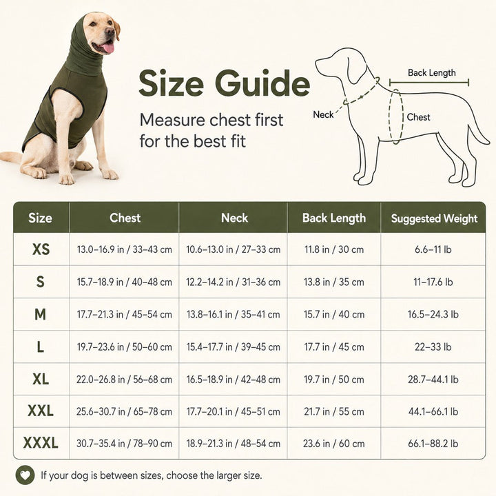 Dog Calming Shirt for Fireworks & Thunderstorms