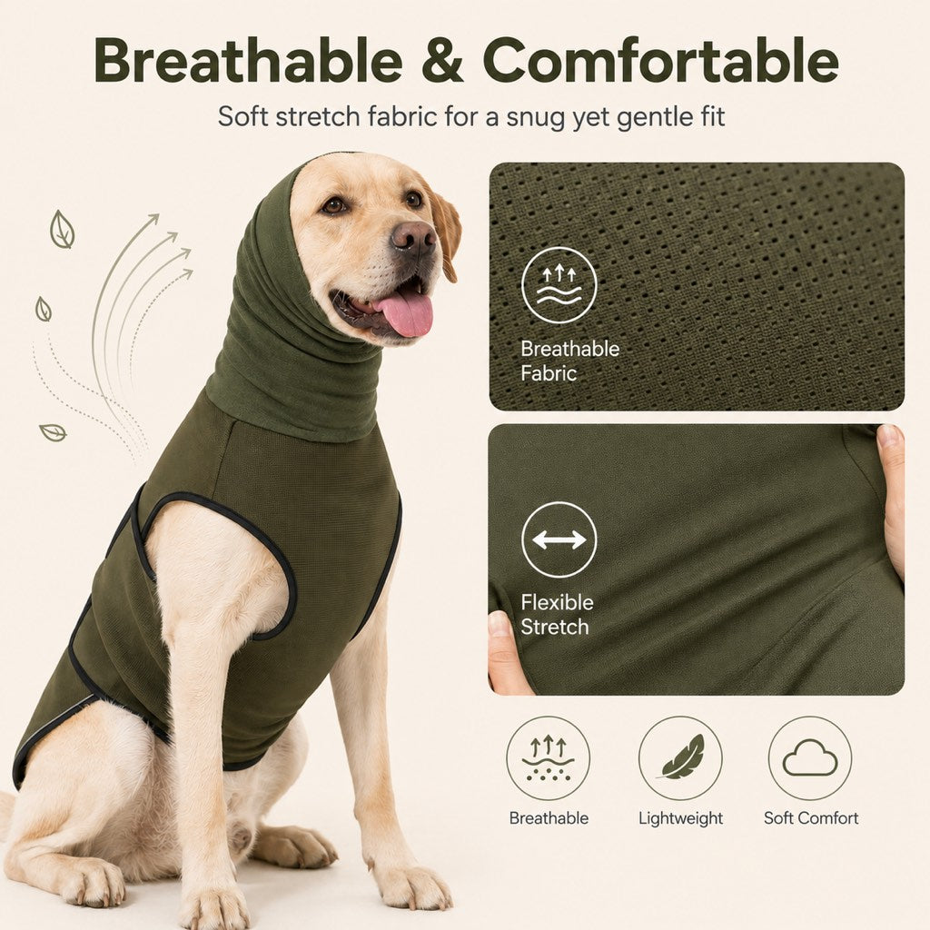 Dog Calming Shirt for Fireworks & Thunderstorms