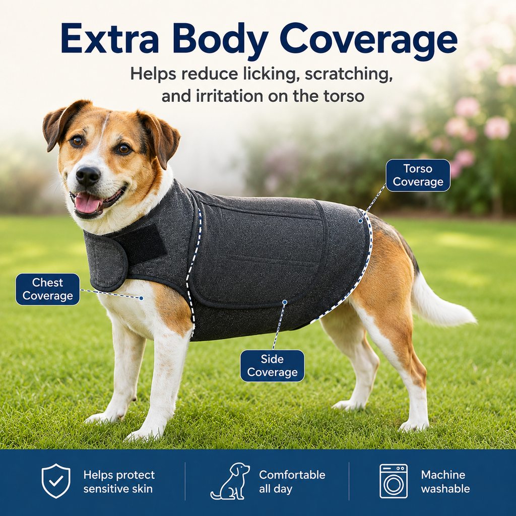 Dog Calming Vest for Travel & Vet Visits | Adjustable Comfort Wrap for Nervous Dogs