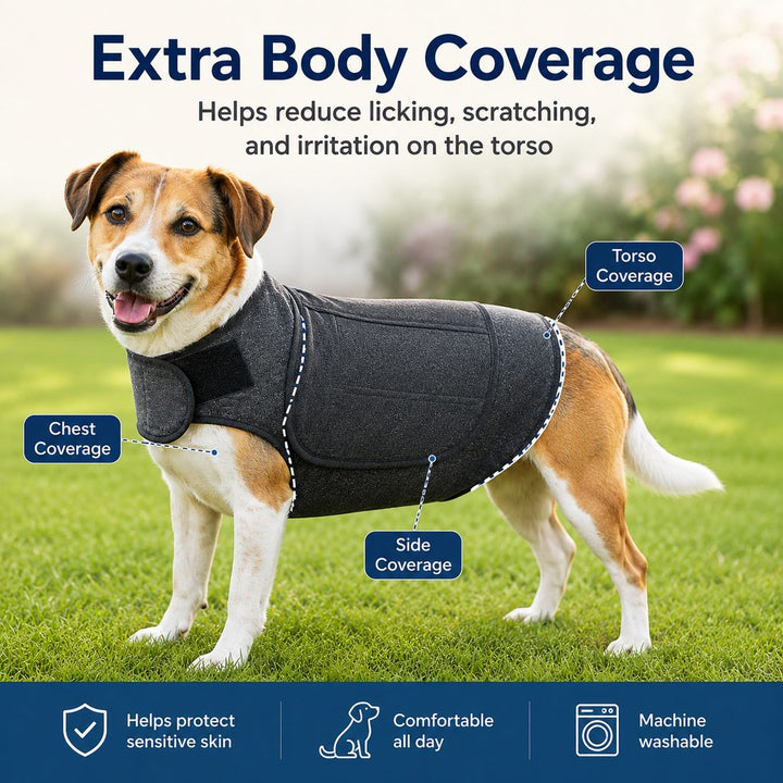 Dog Calming Vest for Travel & Vet Visits | Adjustable Comfort Wrap for Nervous Dogs