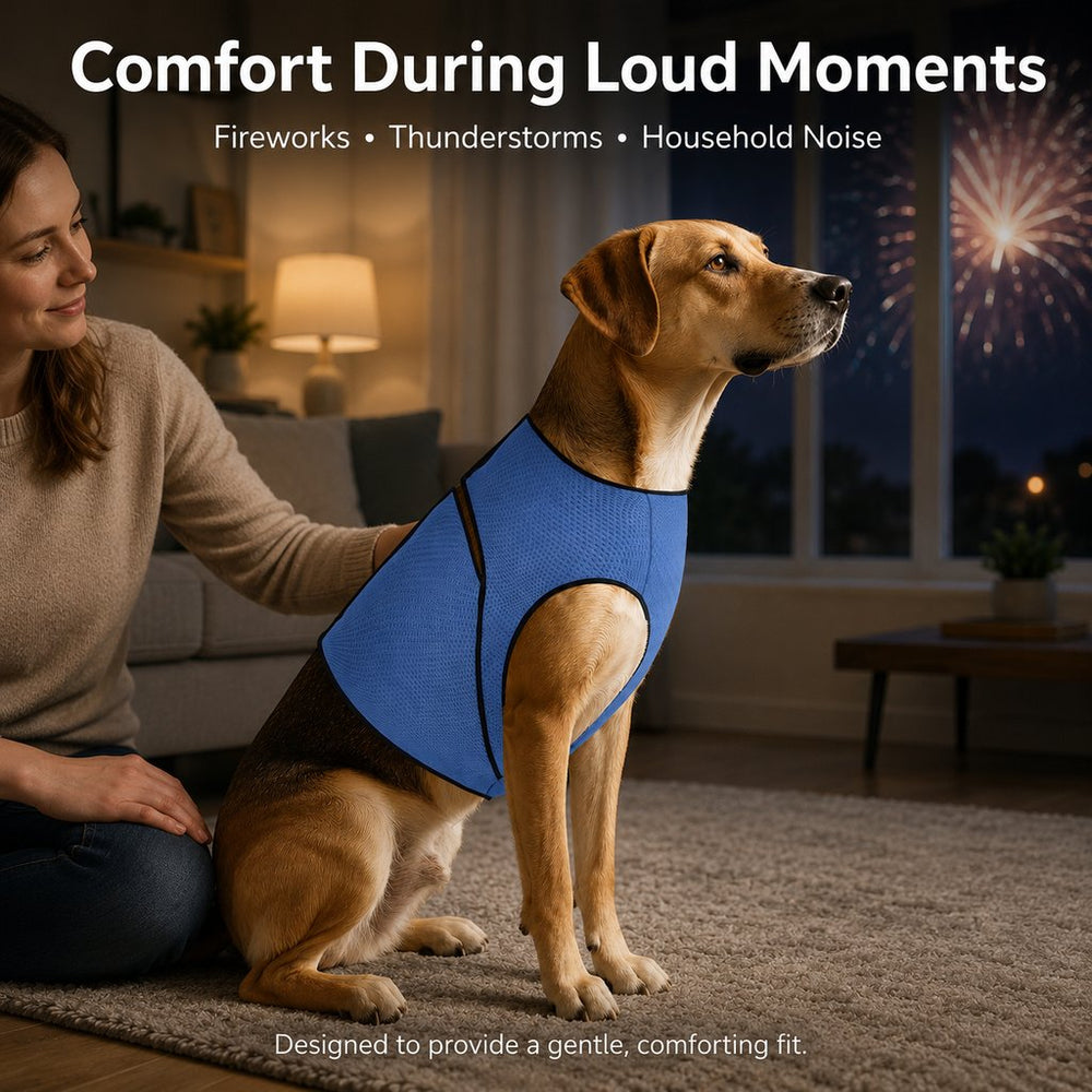 Dog Calming Wrap Vest for Thunderstorms, Fireworks & Travel