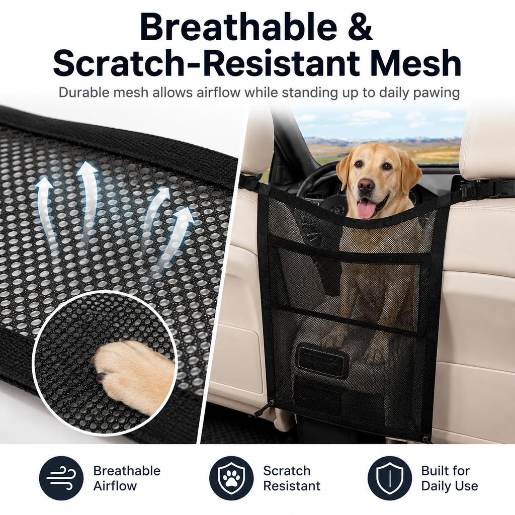 Dog Car Barrier Mesh for Road Trips