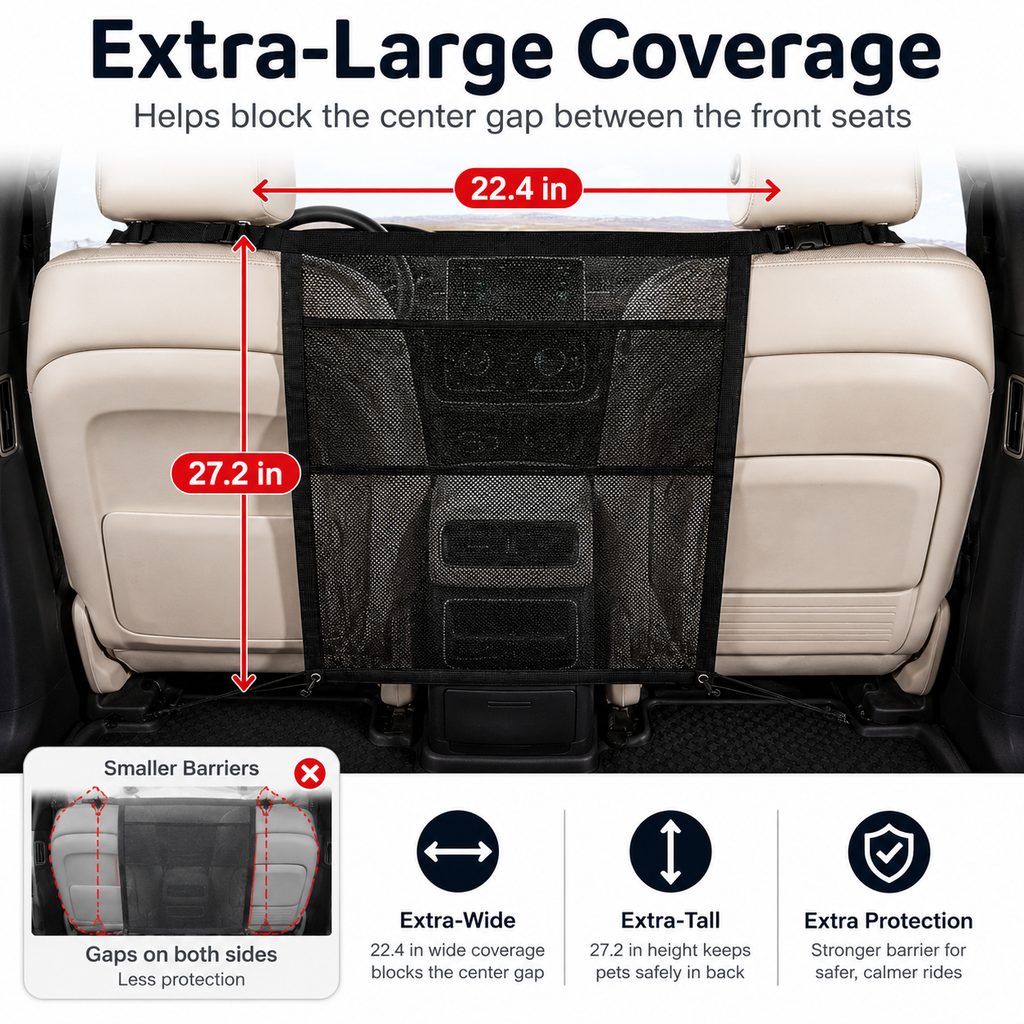 Dog Car Barrier Mesh for Road Trips