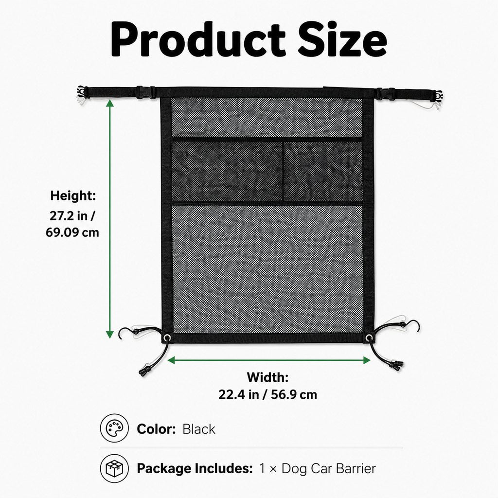 Dog Car Barrier Mesh for Road Trips